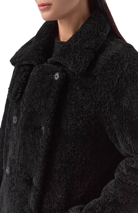 Дубленка из овчины Addicted MK330L Чёрный  MK330L Фото 5