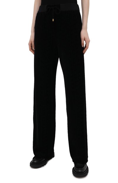 Хлопковые брюки BALMAIN черного цвета по цене 94750 руб., арт. VF20B010/B090, фото 3 Хлопковые брюки BALMAIN, арт. VF20B010/B090, фото 3