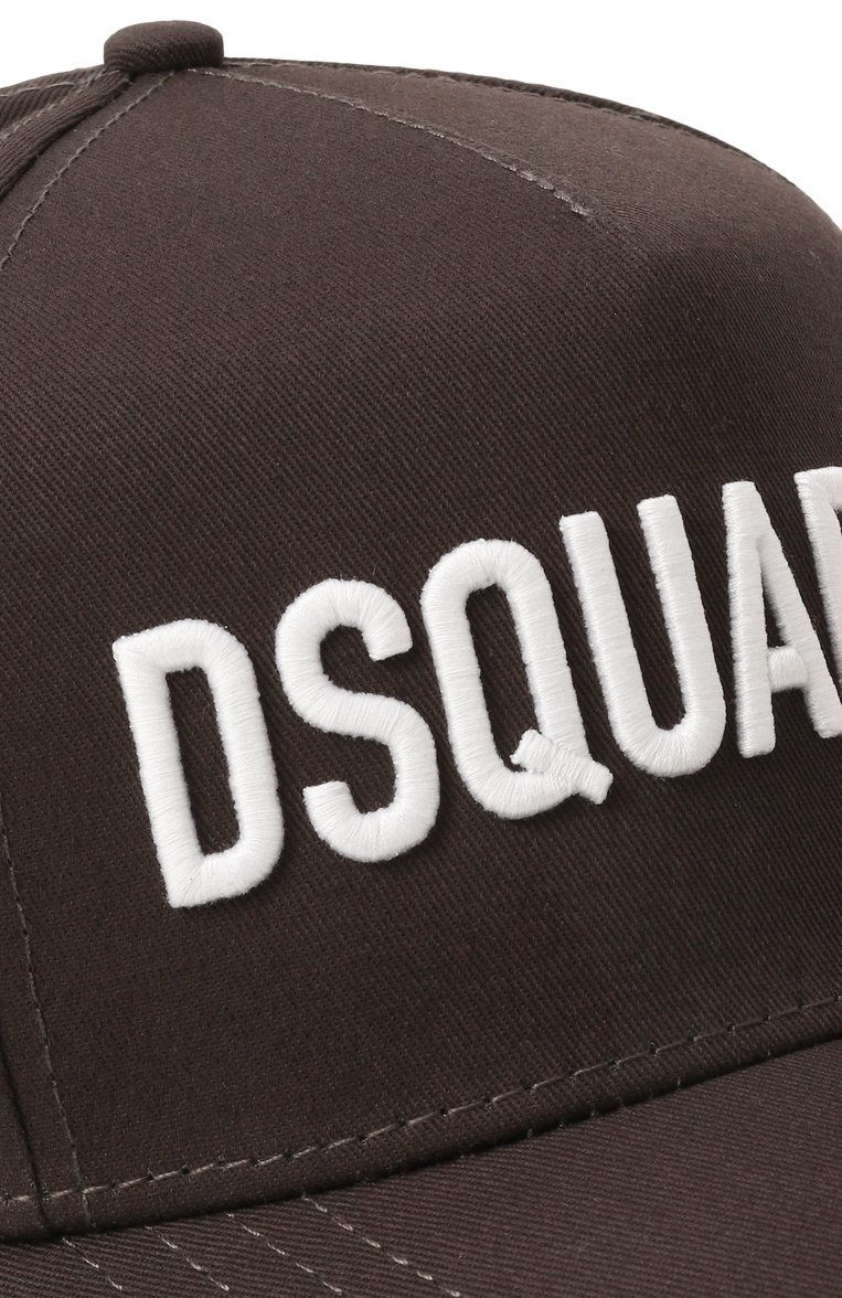 Мужская хлопковая бейсболка DSQUARED2 черного цвета, арт. BCM0660/05C00001 | Фото 4 (Нос: Не проставлено; Материал: Хлопок, Текстиль)