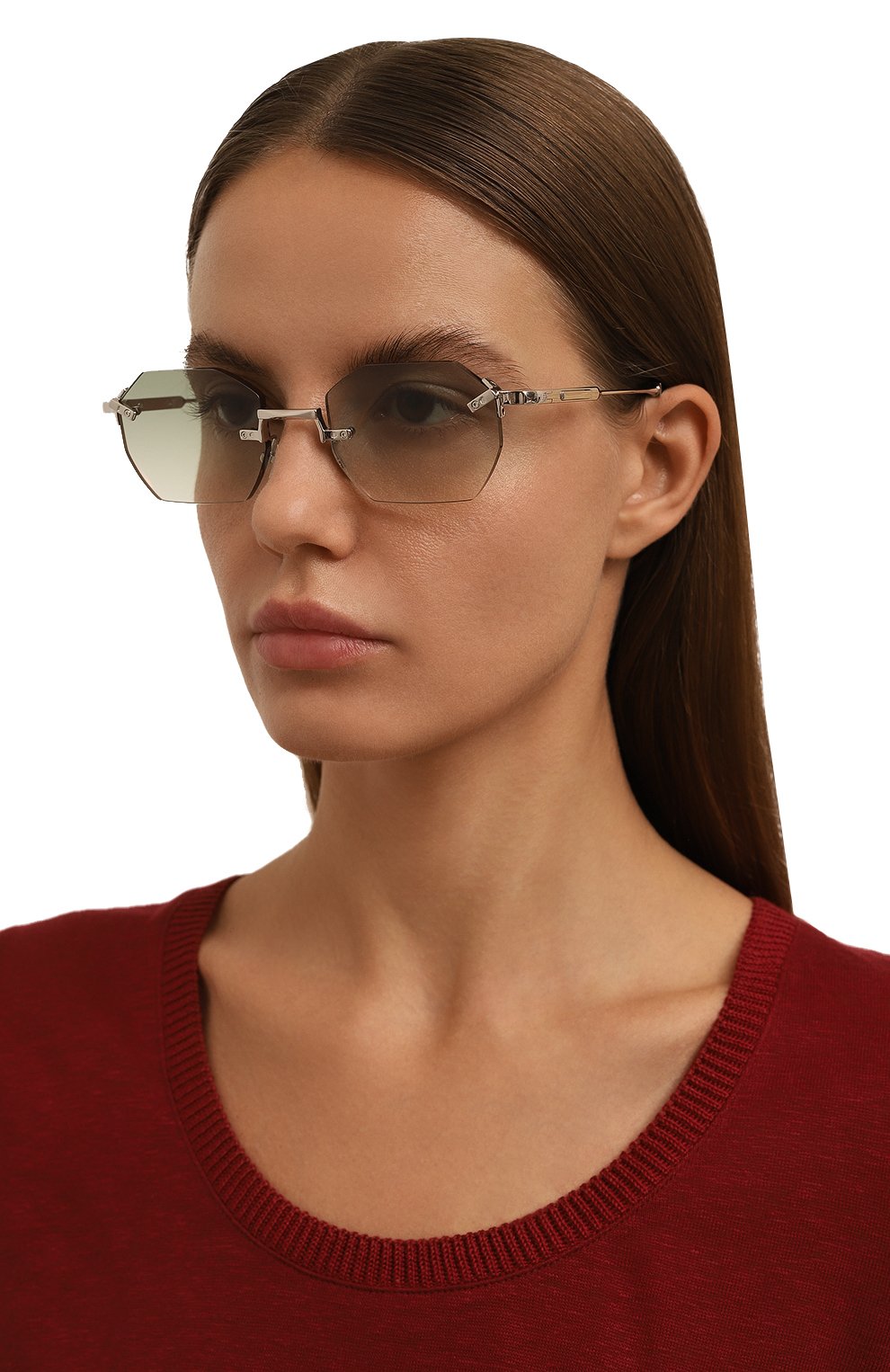 Солнцезащитные очки JOHN DALIA зеленого цвета по цене 71950 руб., арт. CURTIS C472, фото 2 Солнцезащитные очки JOHN DALIA, арт. CURTIS C472, фото 2