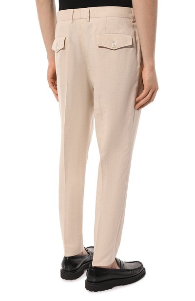 Брюки изо льна и шер сти BRUNELLO CUCINELLI, арт. MW494E1920, фото 4