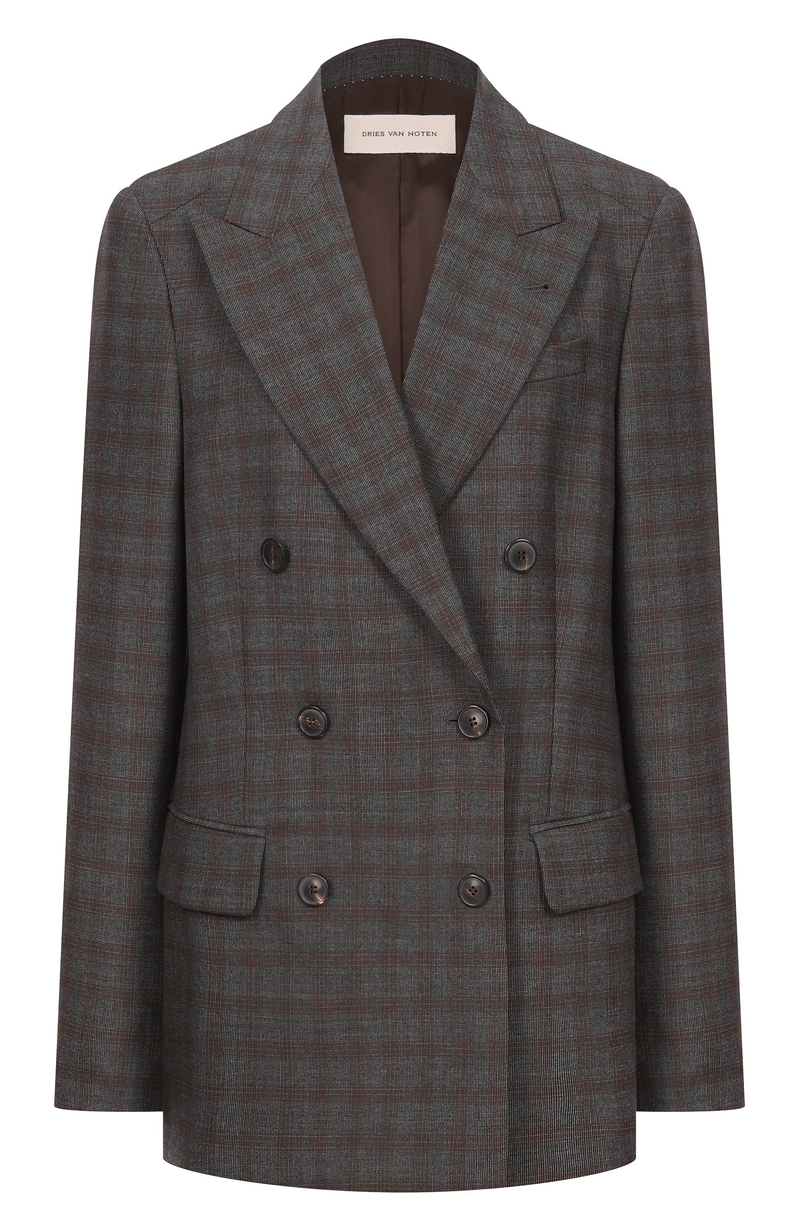 Шерстяной жакет DRIES VAN NOTEN серого цвета по цене 192500 руб., арт. 262-130401/4264, фото 1 Шерстяной жакет DRIES VAN NOTEN, арт. 262-130401/4264, фото 1