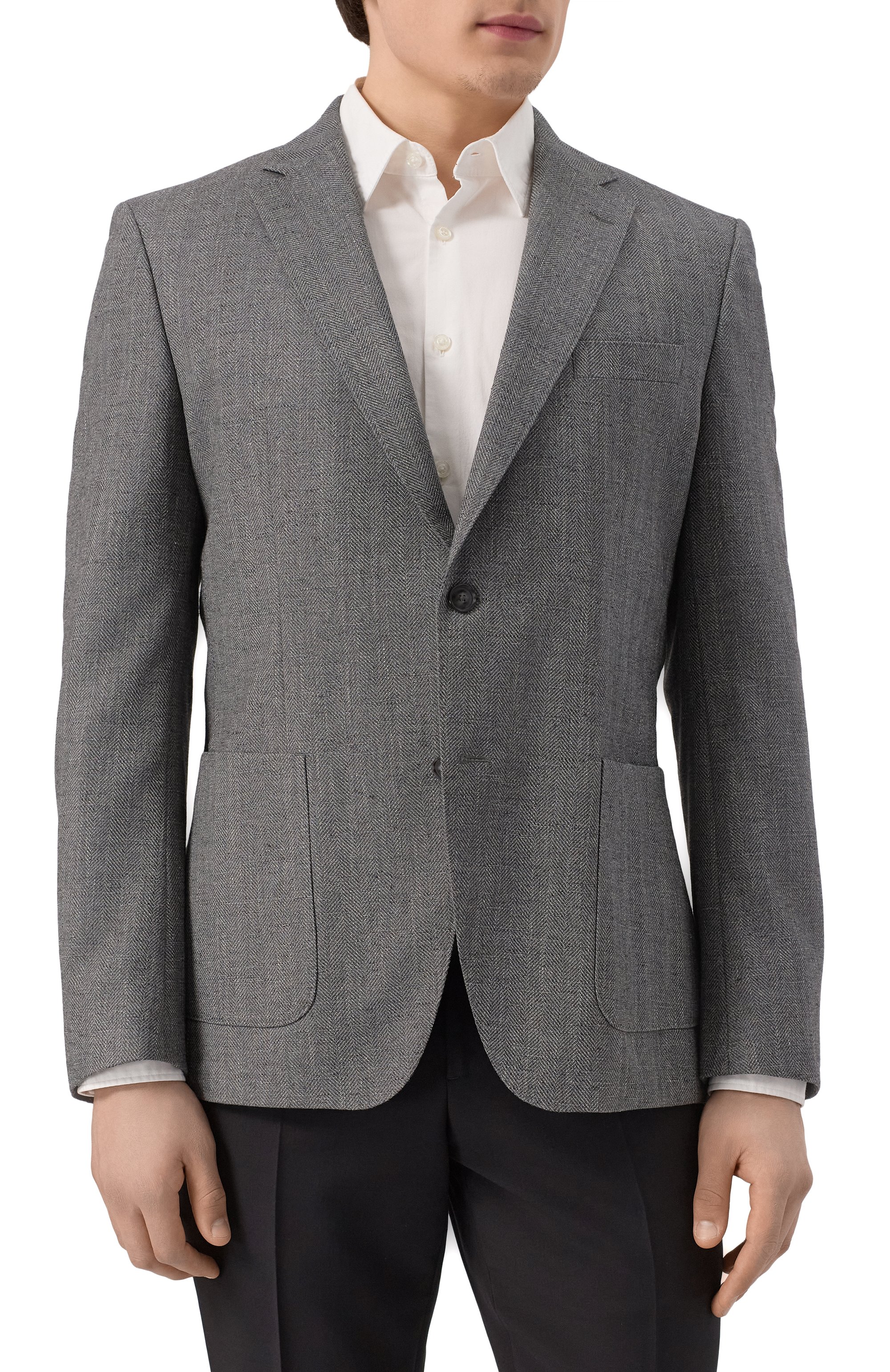 Пиджак из шерсти и хлопка BOSS, арт. 50535047, фото 5