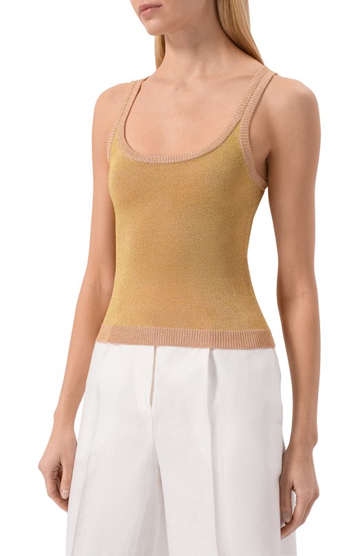 Топ из вискозы Missoni DC26SK01/BK01H3 Бежевый  DC26SK01/BK01H3 Фото 3