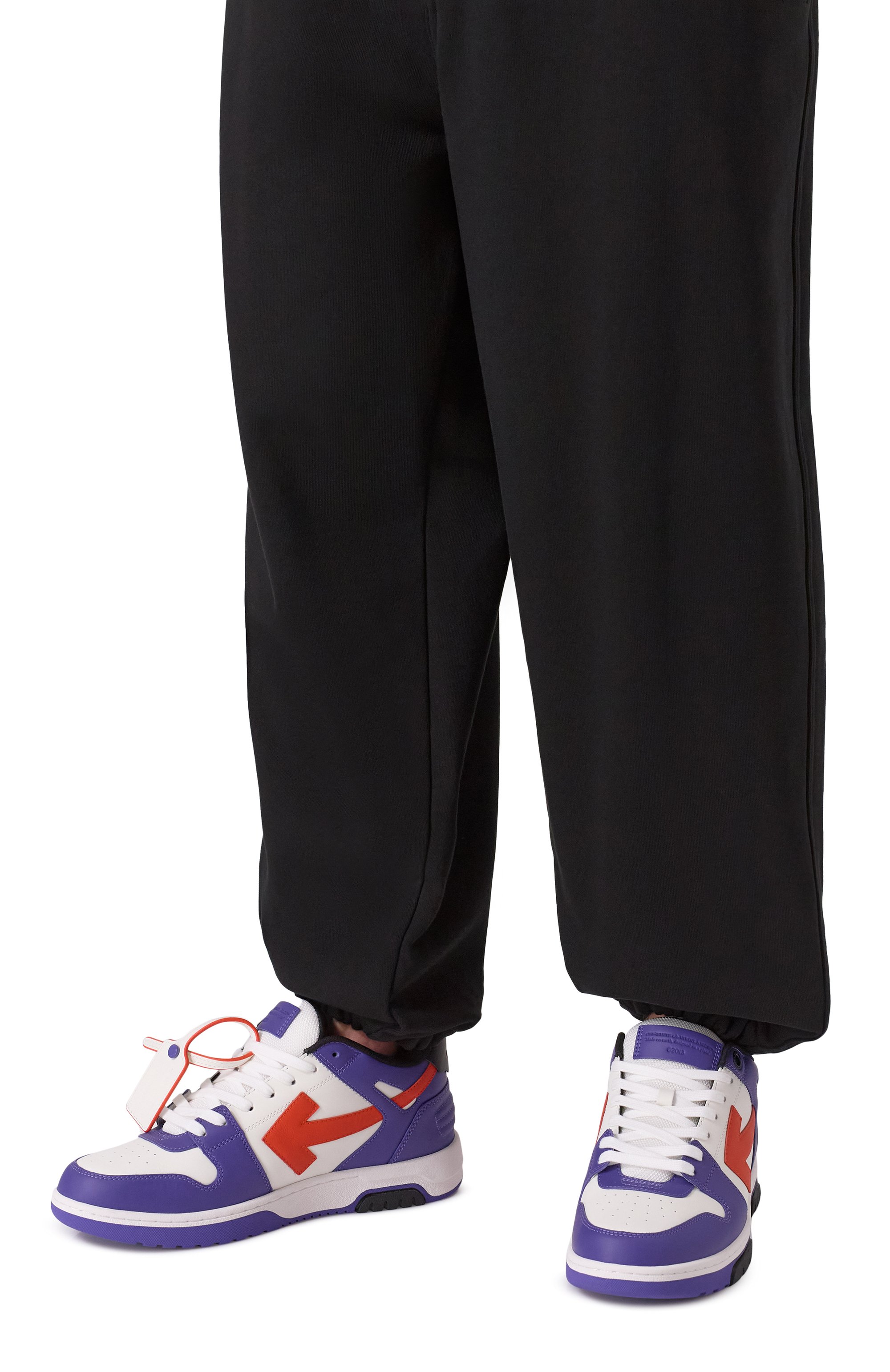 Комбиниров�анные кеды out of office OFF-WHITE, арт. 0MIA189S25LEA004, фото 3