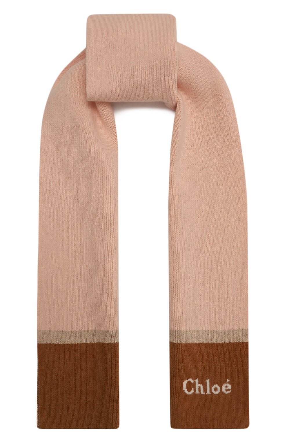 Шарф из хлопка и шерсти CHLOÉ светло-розового цвета по цене 11950 руб., арт. C20270, фото 1 Шарф из хлопка и шерсти CHLOÉ, арт. C20270, фото 1