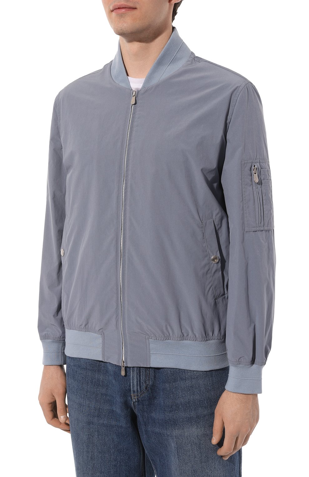 Бомбер BRUNELLO CUCINELLI голубого цвета по цене 287500 руб., арт. MD4796496, фото 3 Бомбер BRUNELLO CUCINELLI, арт. MD4796496, фото 3