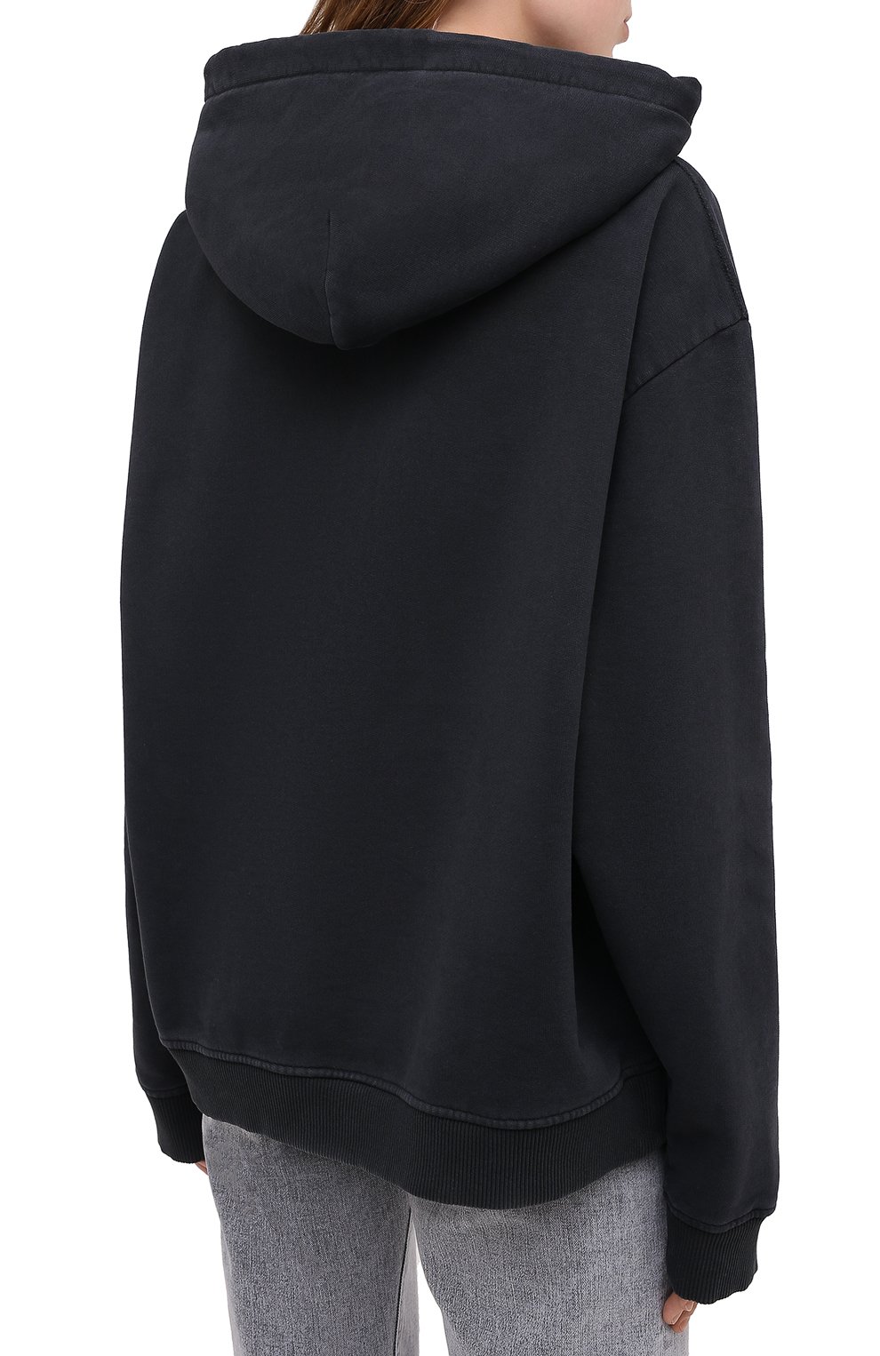 Хлопковое худи ACNE STUDIOS черного цвета по цене 32500 руб., арт. AI0070, фото 4 Хлопковое худи ACNE STUDIOS, арт. AI0070, фото 4