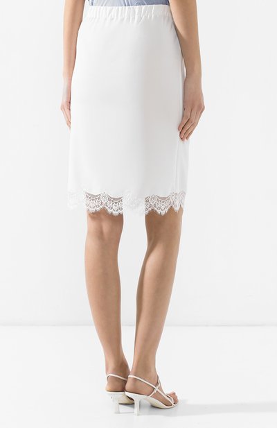 Юбка с кружевной отделкой ERMANNO ERMANNO SCERVINO кремового цвета по цене 24700 руб., арт. 44 T GN10 PRA, фото 4 Юбка с кружевной отделкой ERMANNO ERMANNO SCERVINO, арт. 44 T GN10 PRA, фото 4