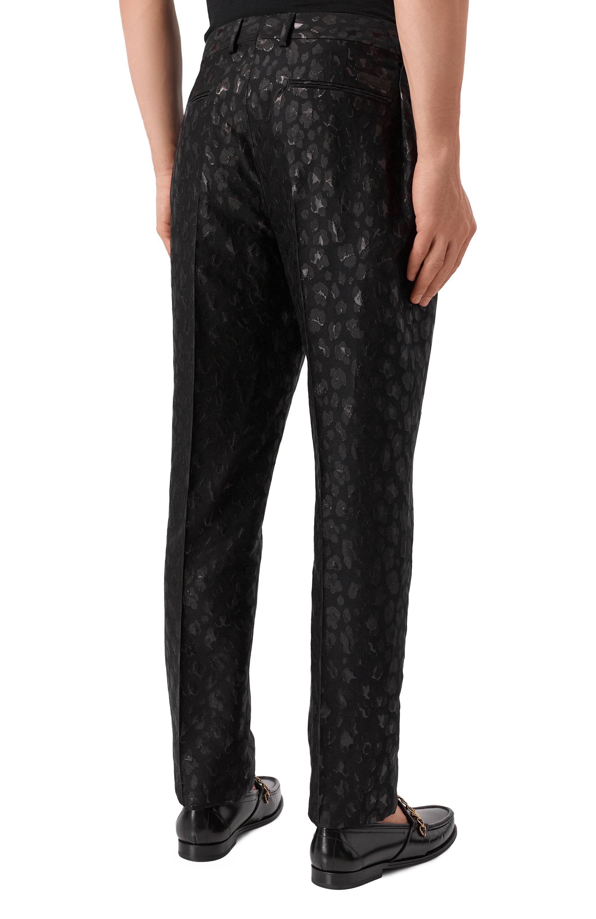 Брюки VERSACE черного цвета по цене 148500 руб., арт. 1016648/1A12363, фото 4 Брюки VERSACE, арт. 1016648/1A12363, фото 4