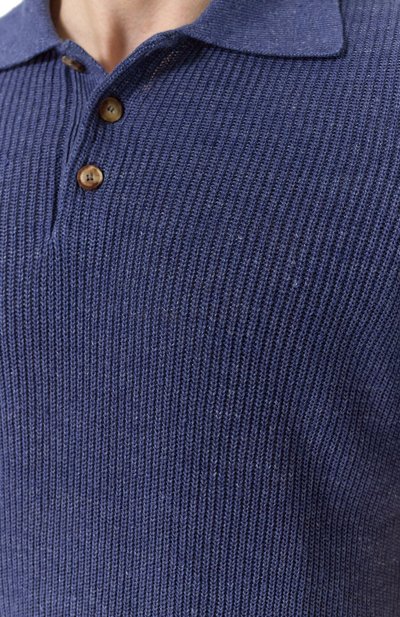 Поло изо льна и хлоп�ка BRUNELLO CUCINELLI, арт. M2L707715, фото 5