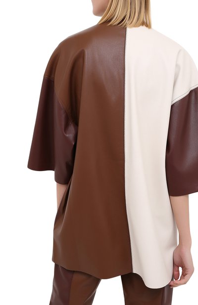 Рубашка NANUSHKA, арт. R0QUE_BR0WN PATCH_VEGAN LEATHER, фото 4