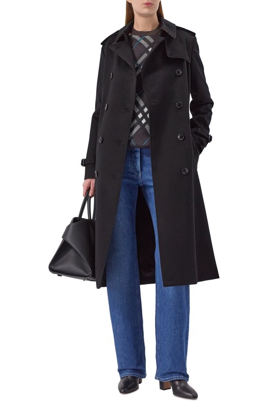 Кашемировый тренч Burberry 8111566 Чёрный  8111566 Фото 2