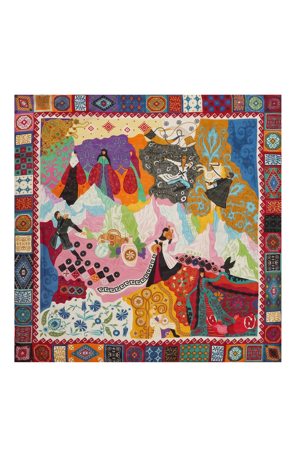 Шелковый платок кавказ GOURJI, арт. T25CAUC7R/1, фото 4