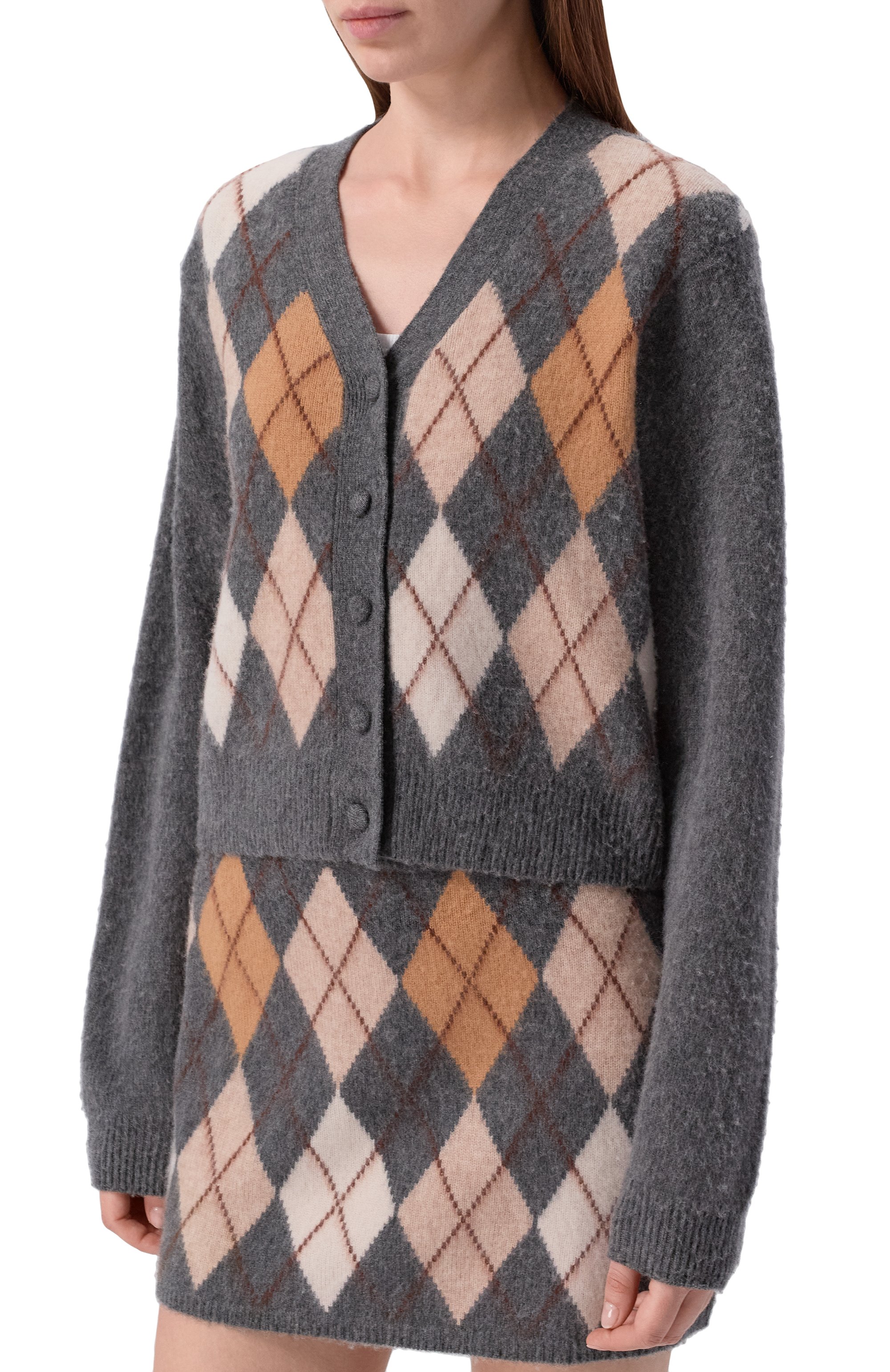 Кардиган из шерсти и кашемира FRAME DENIM, арт. WS26KSW007/THE BRUSHED ARGYLE CARDI, фото 3