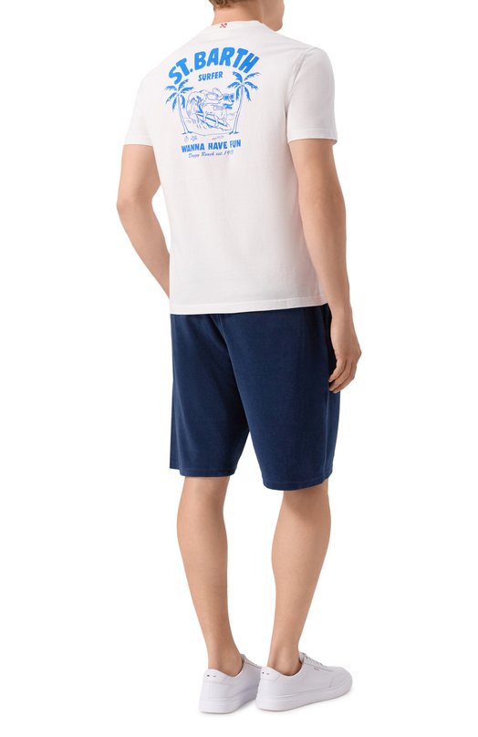 Хлопковая футболка MC2 Saint Barth STBM TSHIRT MAN/02502H Белый  STBM TSHIRT MAN/02502H Фото 2