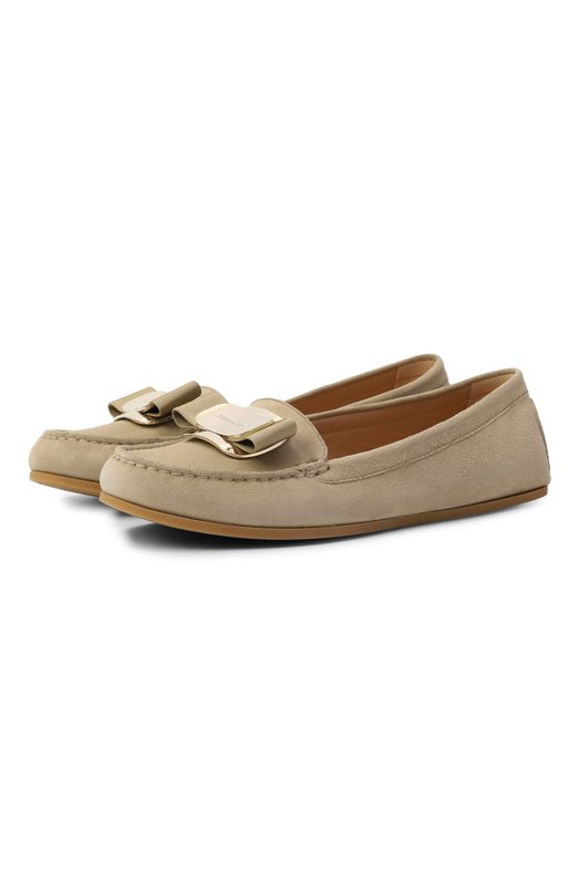 Замшевые мокасины New Vara Ferragamo 01K186/782454 Бежевый 01K186/782454