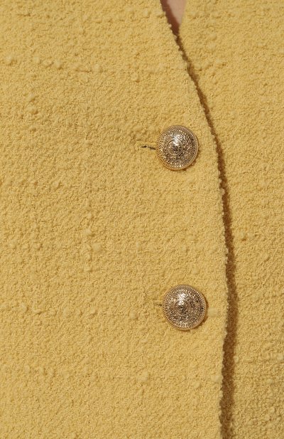 Шерстяной жакет OLOLOL желтого цвета по цене 54000 руб., арт. OLJT015/2810.807/W25, фото 5 Шерстяной жакет OLOLOL, арт. OLJT015/2810.807/W25, фото 5