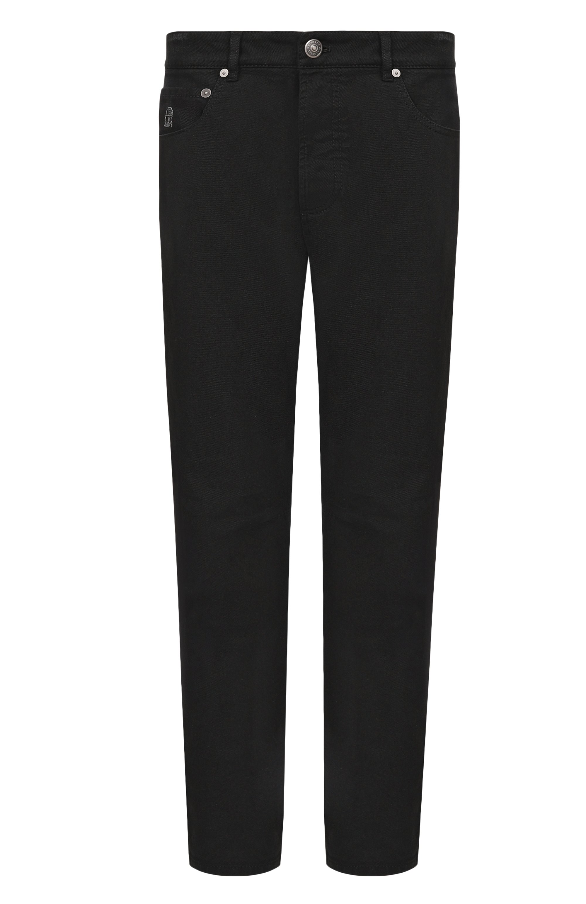 Джинсы leisure fit BRUNELLO CUCINELLI черного цвета по цене 95250 руб., арт. M277PX1290, фото 1 Джинсы leisure fit BRUNELLO CUCINELLI, арт. M277PX1290, фото 1