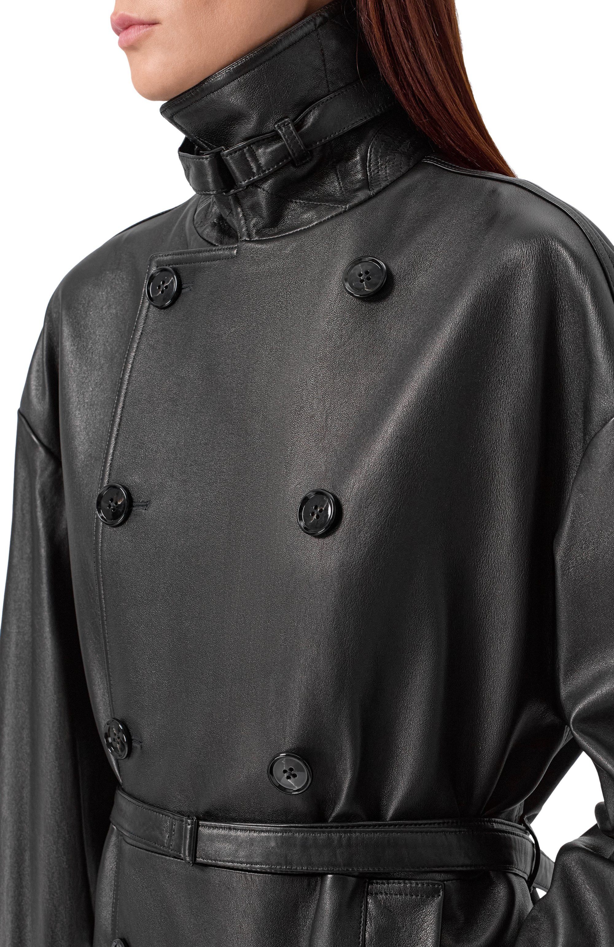 Кожаный тренч ANN DEMEULEMEESTER, арт. B0013109/LT038, фото 5