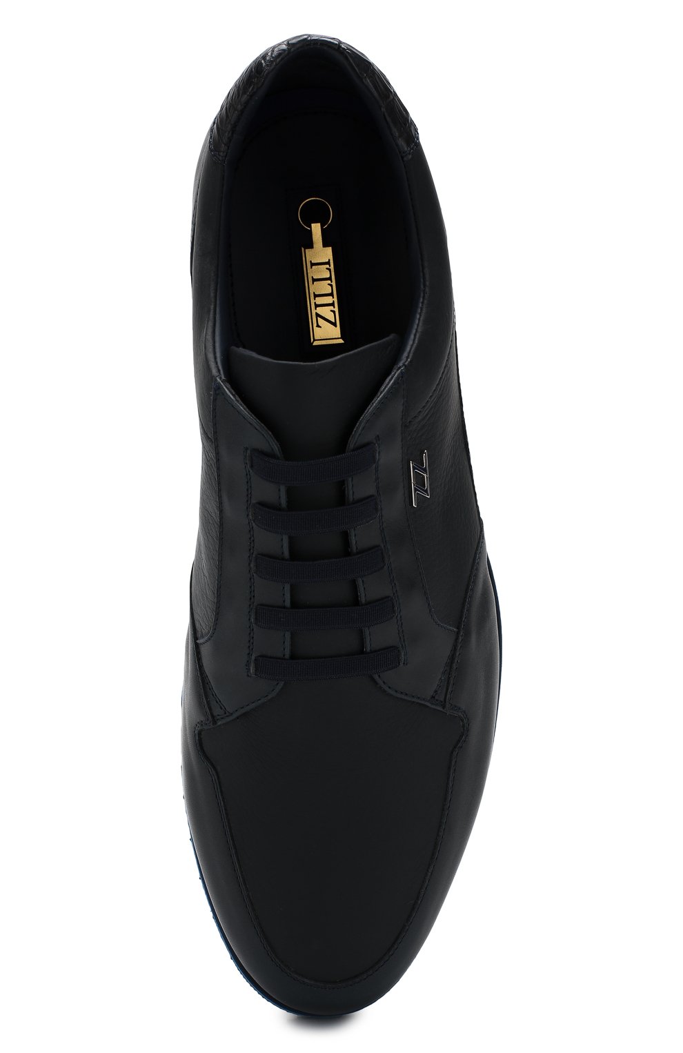 Кожаные кроссовки на шнуровке с отделкой из кожи каймана ZILLI, арт. ZV B13/015/CCR0, фото 5