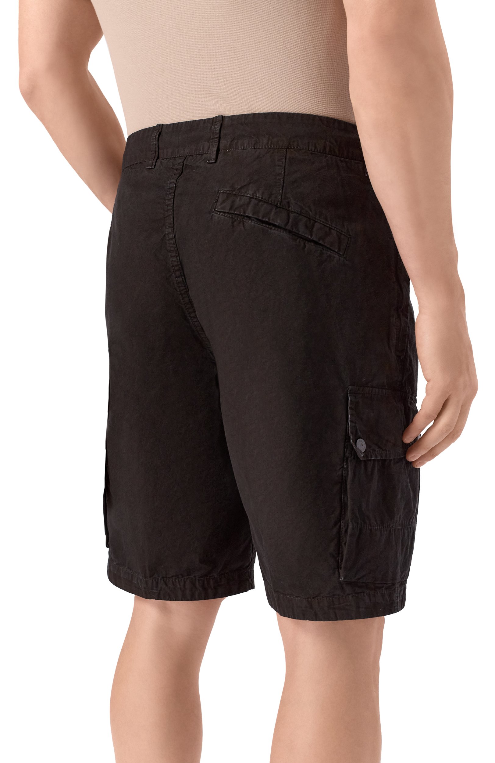 Хлопковые шорты STONE ISLAND черного цвета по цене 43150 руб., арт. L1S15L100019/S00WA, фото 4 Хлопковые шорты STONE ISLAND, арт. L1S15L100019/S00WA, фото 4
