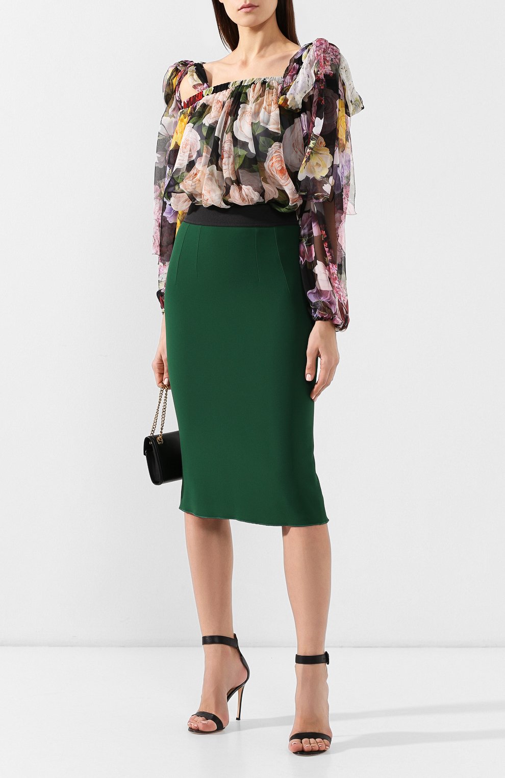 Юбка DOLCE & GABBANA зеленого цвета по цене 55500 руб., арт. F4A1FT/FURDV, фото 2 Юбка DOLCE & GABBANA, арт. F4A1FT/FURDV, фото 2