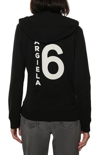 Хлопковая толстовка MM6 черного цвета по цене 58750 руб., арт. S52GU0170/S25337, фото 4 Хлопковая толстовка MM6, арт. S52GU0170/S25337, фото 4