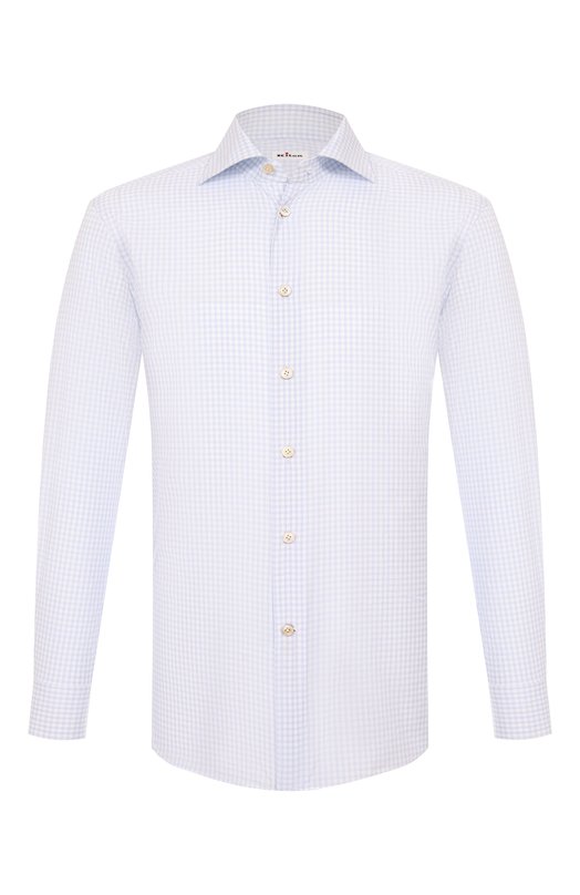 Хлопковая сорочка Kiton UCCH0948503 Голубой UCCH0948503