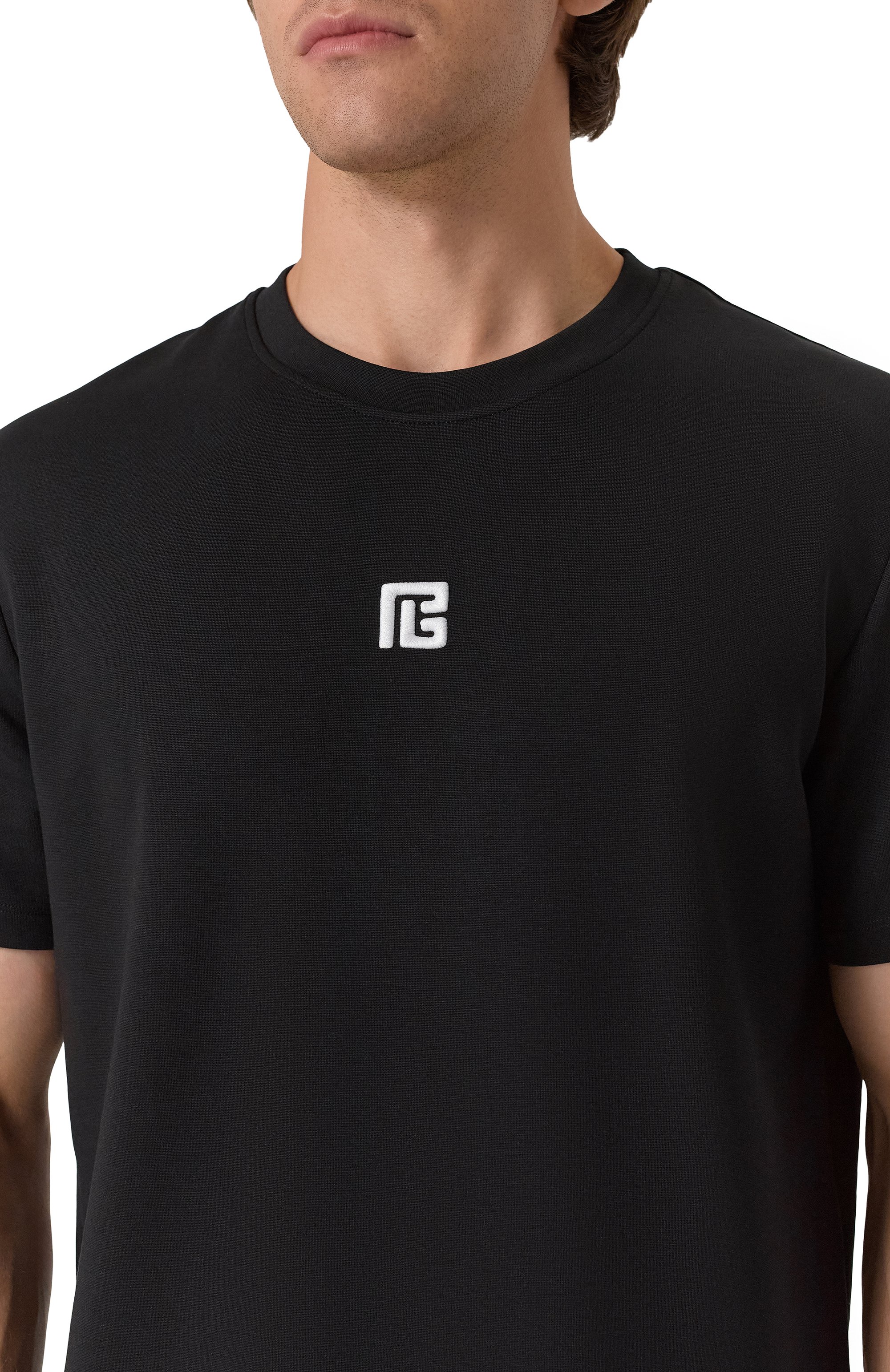 Футболка BALMAIN черного цвета по цене 49950 руб., арт. FH1EG000/BC87, фото 5 Футболка BALMAIN, арт. FH1EG000/BC87, фото 5