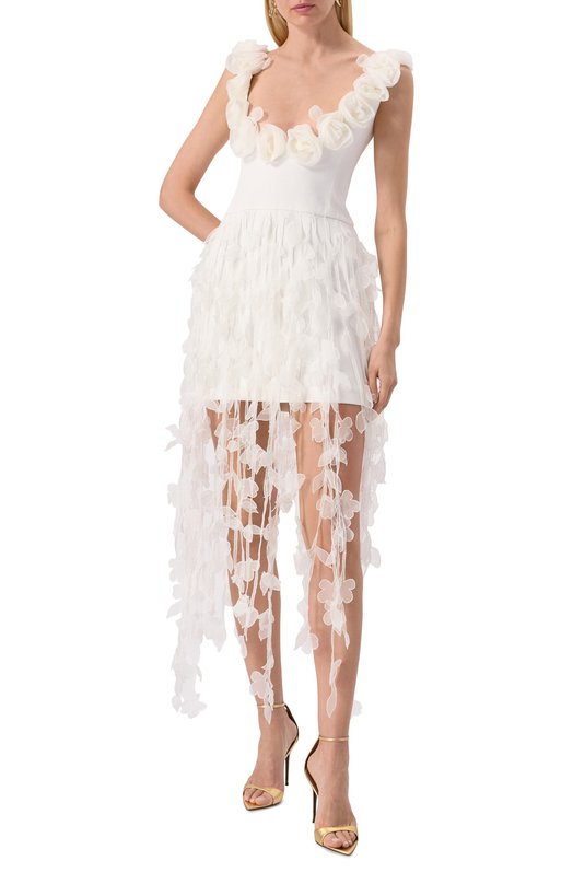 Платье из вискозы Giambattista Valli 25SSSVTE5032/91GDM Кремовый  25SSSVTE5032/91GDM Фото 3