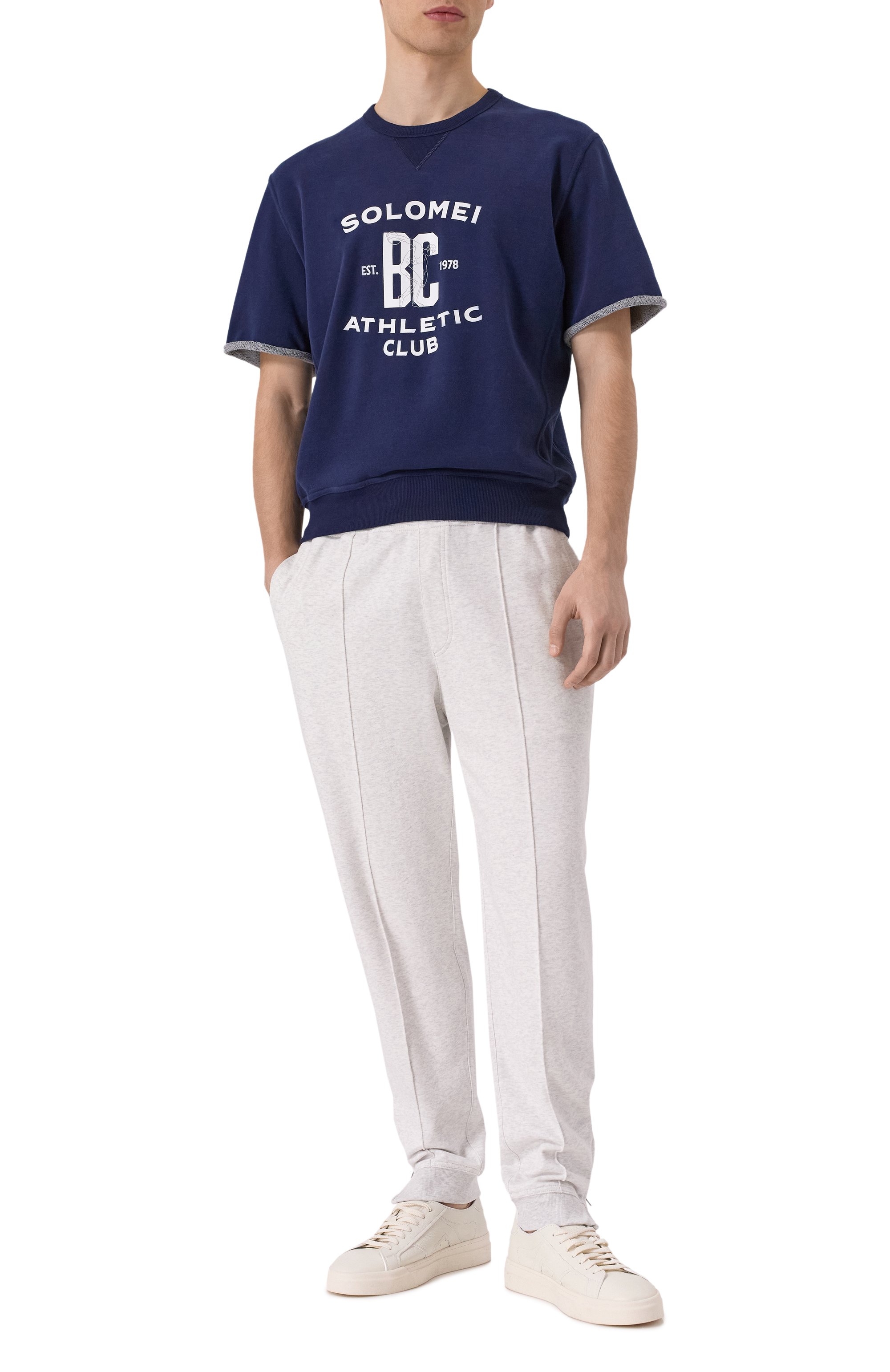 Хлопковые джоггеры BRUNELLO CUCINELLI, арт. MM8363211G, фото 2