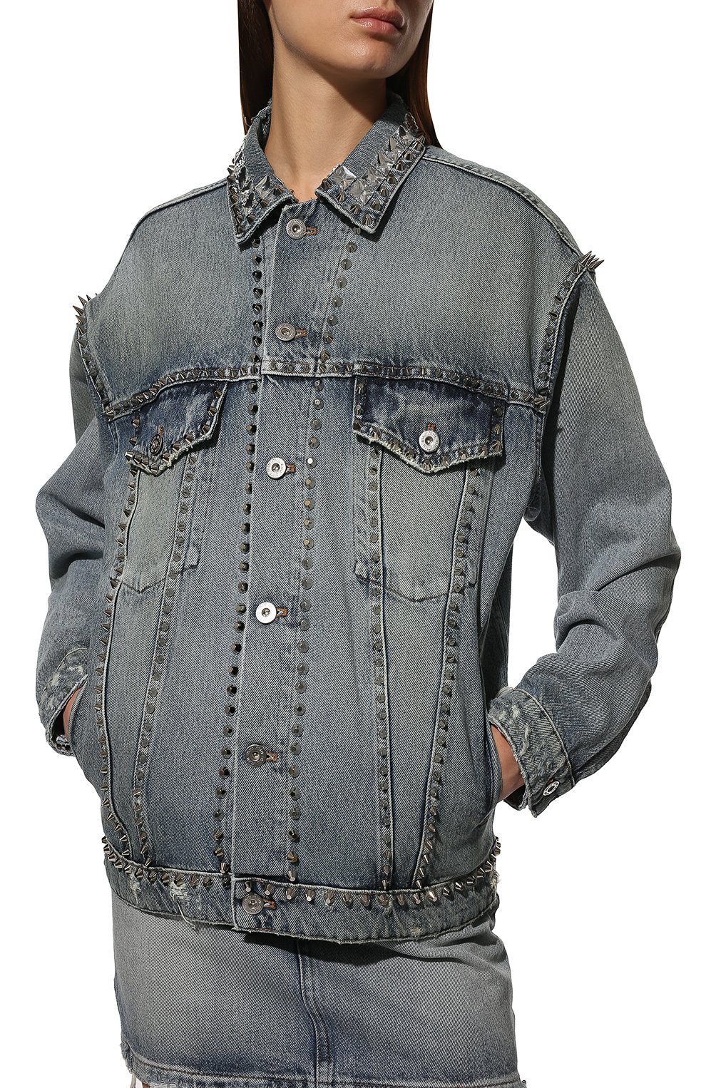 Джинсовая куртка MIU MIU, арт. GWB132-1ZV6-F0013, фото 3