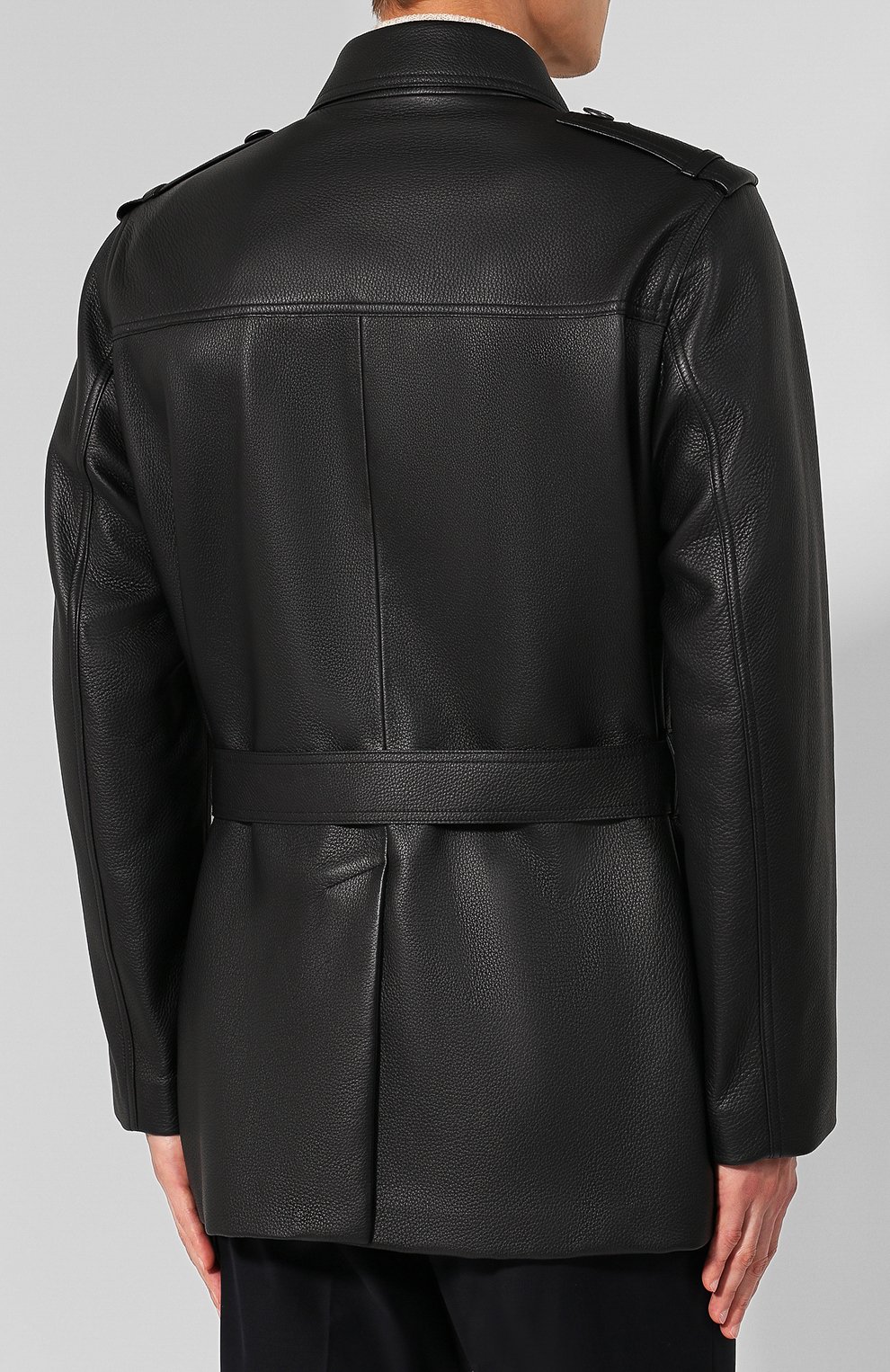 Кожаная куртка на пуговицах с поясом BOTTEGA VENETA, арт. 517178/V0K90, фото 4