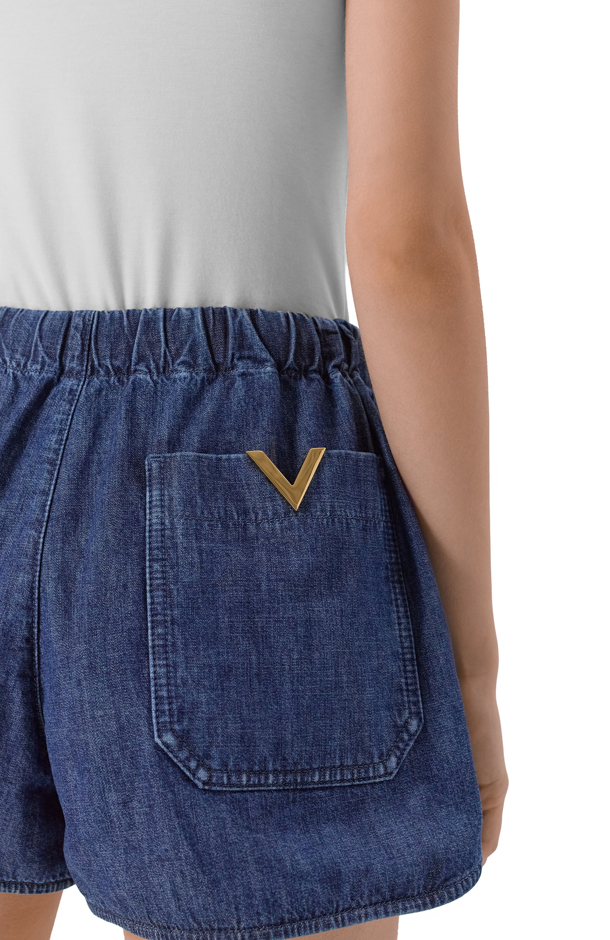 Джинсовые шорты VALENTINO, арт. 5B3DD15A7MR, фото 5