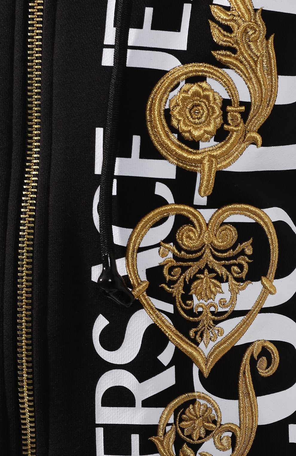 Хлопковая толстовка VERSACE JEANS COUTURE черного цвета по цене 46100 руб., арт. B6HVB71T-VDM306 15AW/30318, фото 5 Хлопковая толстовка VERSACE JEANS COUTURE, арт. B6HVB71T-VDM306 15AW/30318, фото 5
