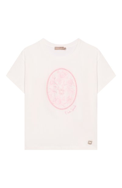 Хлопковая футболка ELIE SAAB JUNIOR, арт. EFTS024/TS0059_001