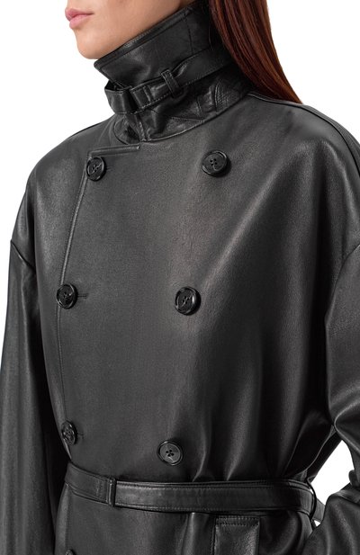 Кожаный тренч ANN DEMEULEMEESTER, арт. B0013109/LT038, фото 5