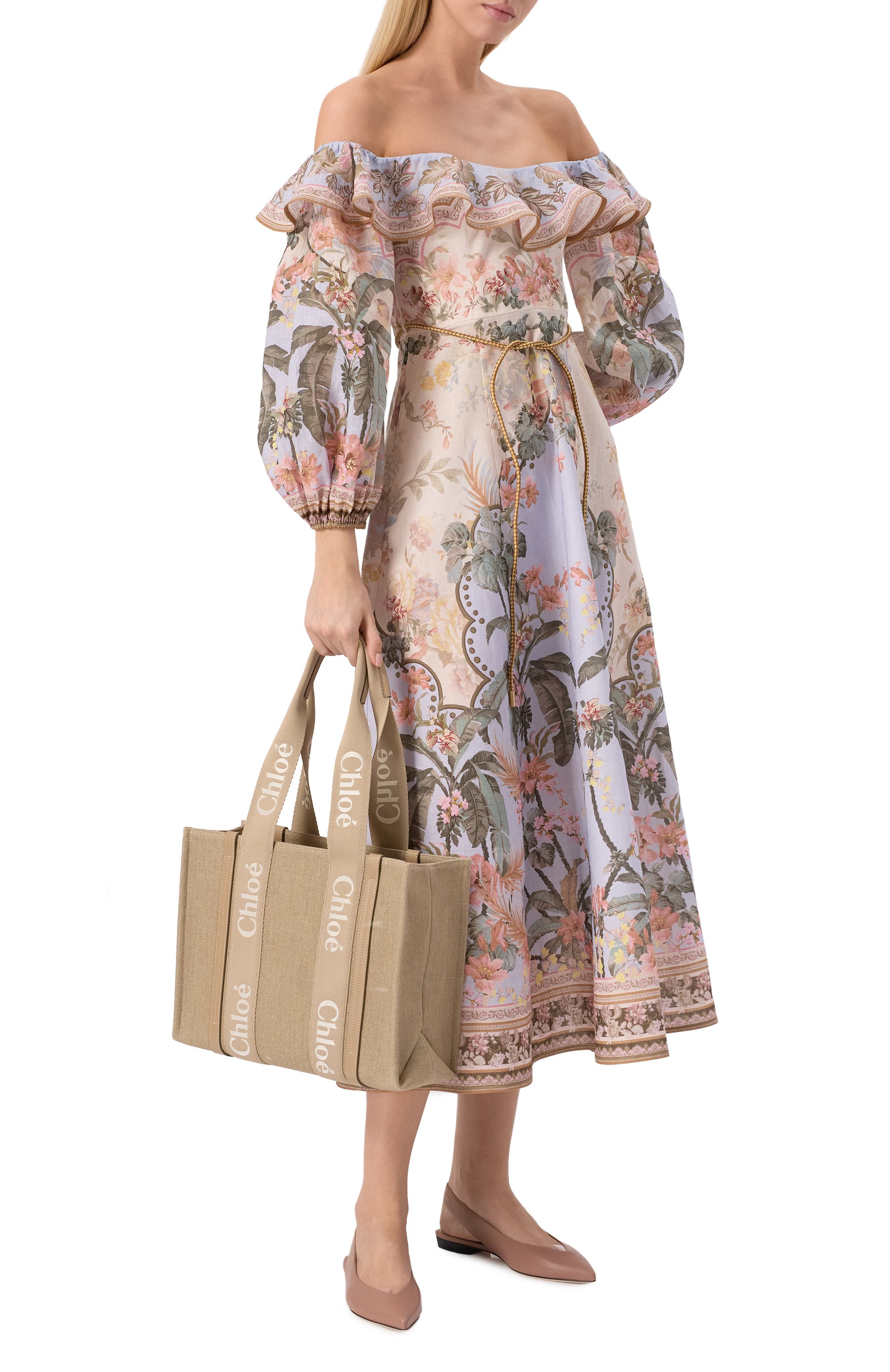 Сумка-тоут woody medium CHLOÉ, арт. CHC23AS383L17, фото 7