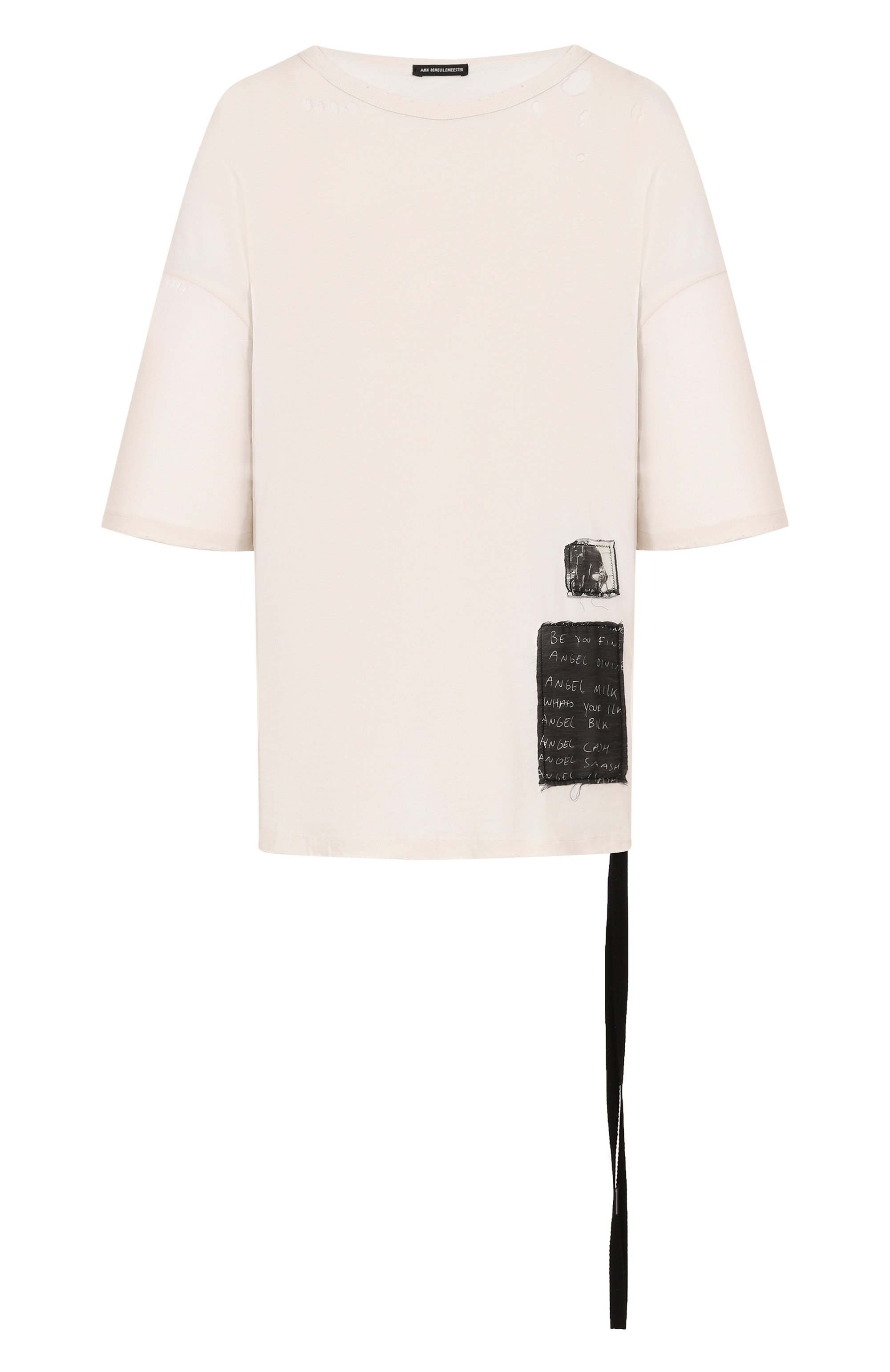 Хлопковая футболка ANN DEMEULEMEESTER, арт. B0013222/FA637, фото 1