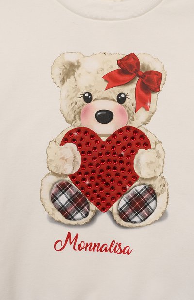 Хлопковый свитшот MONNALISA, арт. 39D625, фото 3