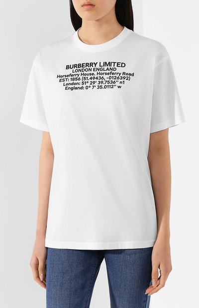 Хлопковая футболка BURBERRY, арт. 8024629, фото 3