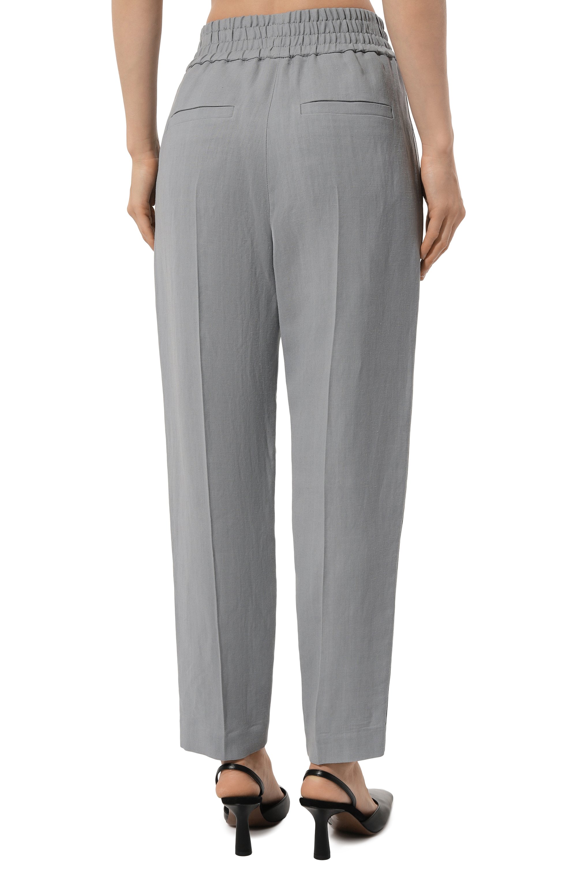 Брюки из вискозы и льна BRUNELLO CUCINELLI, арт. MH126B1071, фото 4