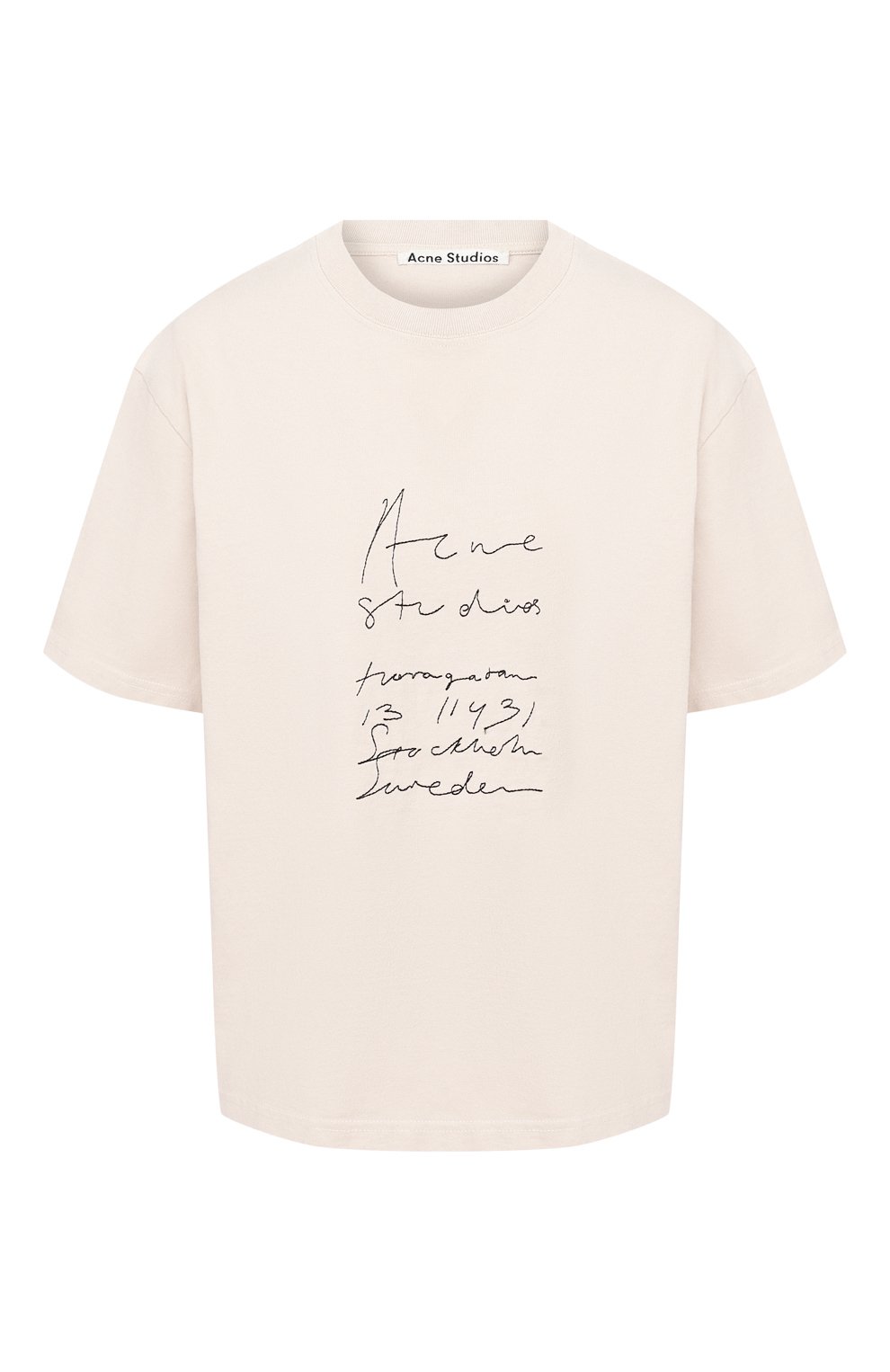  Хлопковая футболка ACNE STUDIOS, арт. AL0134/W, фото 1