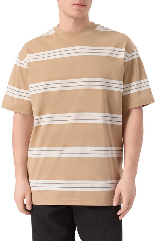 Хлопковая футболка HUGO Blue 50553511 Бежевый  50553511 Фото 3