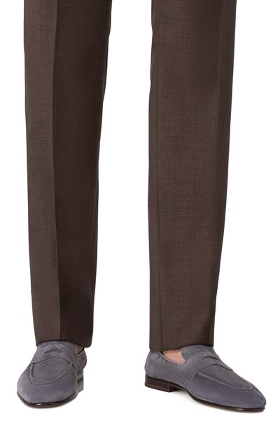 Замшевые пенни-лоферы BRUNELLO CUCINELLI темно-серого цвета по цене 120500 руб., арт. MZUCAHG730, фото 3 Замшевые пенни-лоферы BRUNELLO CUCINELLI, арт. MZUCAHG730, фото 3