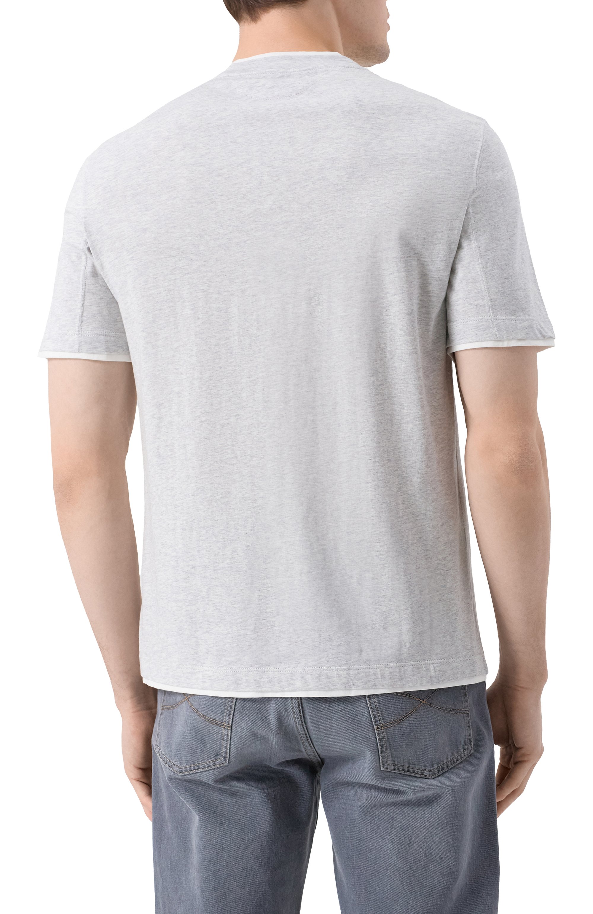 Хлопковая футболка BRUNELLO CUCINELLI, арт. M0B137427, фото 4