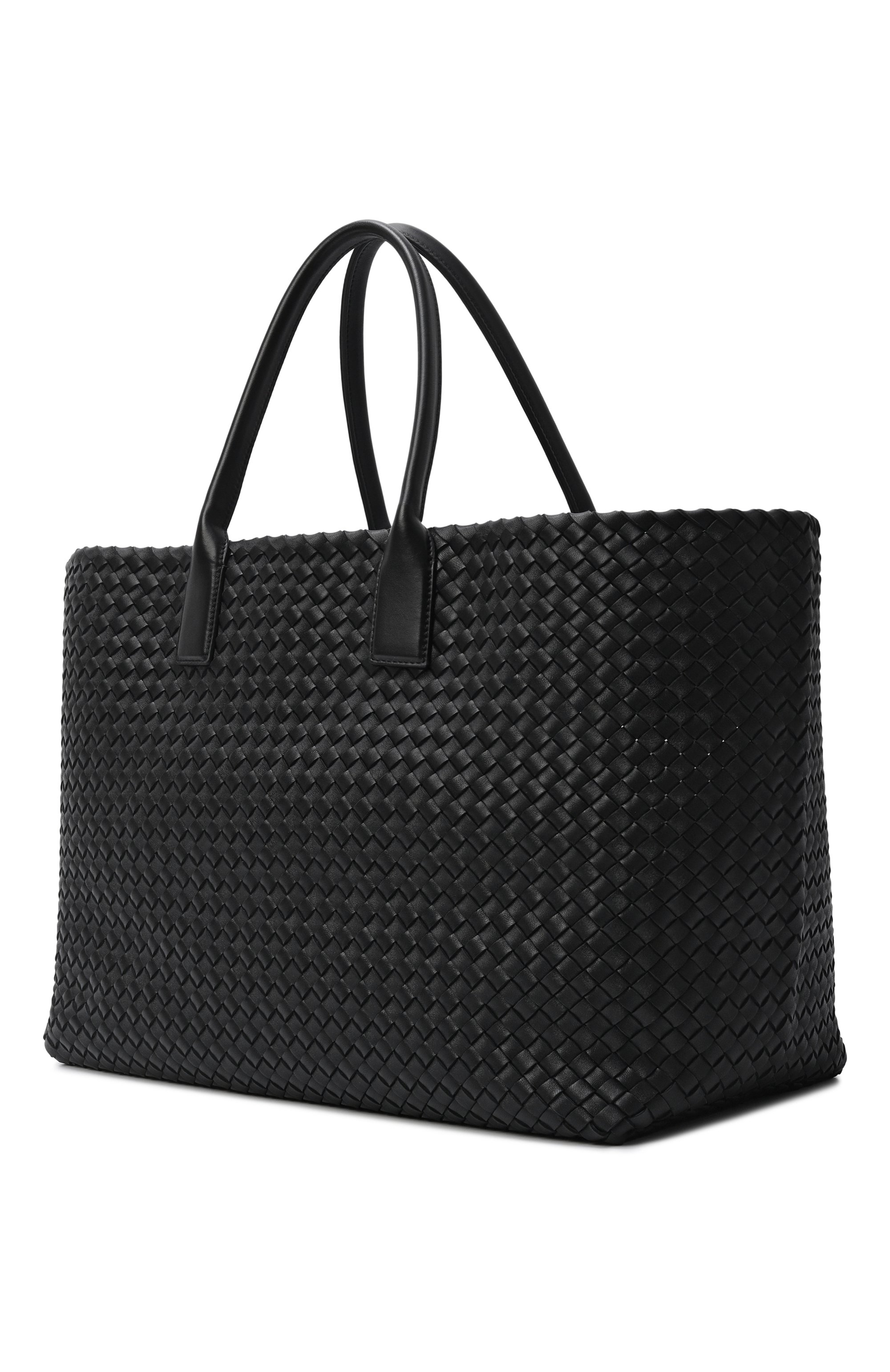 Сумка-тоут cabat large BOTTEGA VENETA черного цвета по цене 1445000 руб., арт. 608811/V10W1, фото 4 Сумка-тоут cabat large BOTTEGA VENETA, арт. 608811/V10W1, фото 4