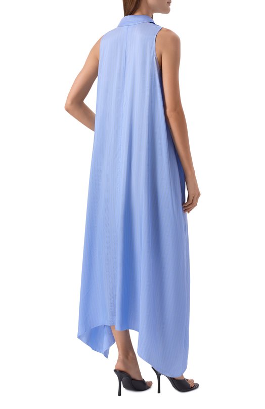 Шелковое платье VETEMENTS WE76DR380LN/26152 P0PLIN Голубой  WE76DR380LN/26152 P0PLIN Фото 3