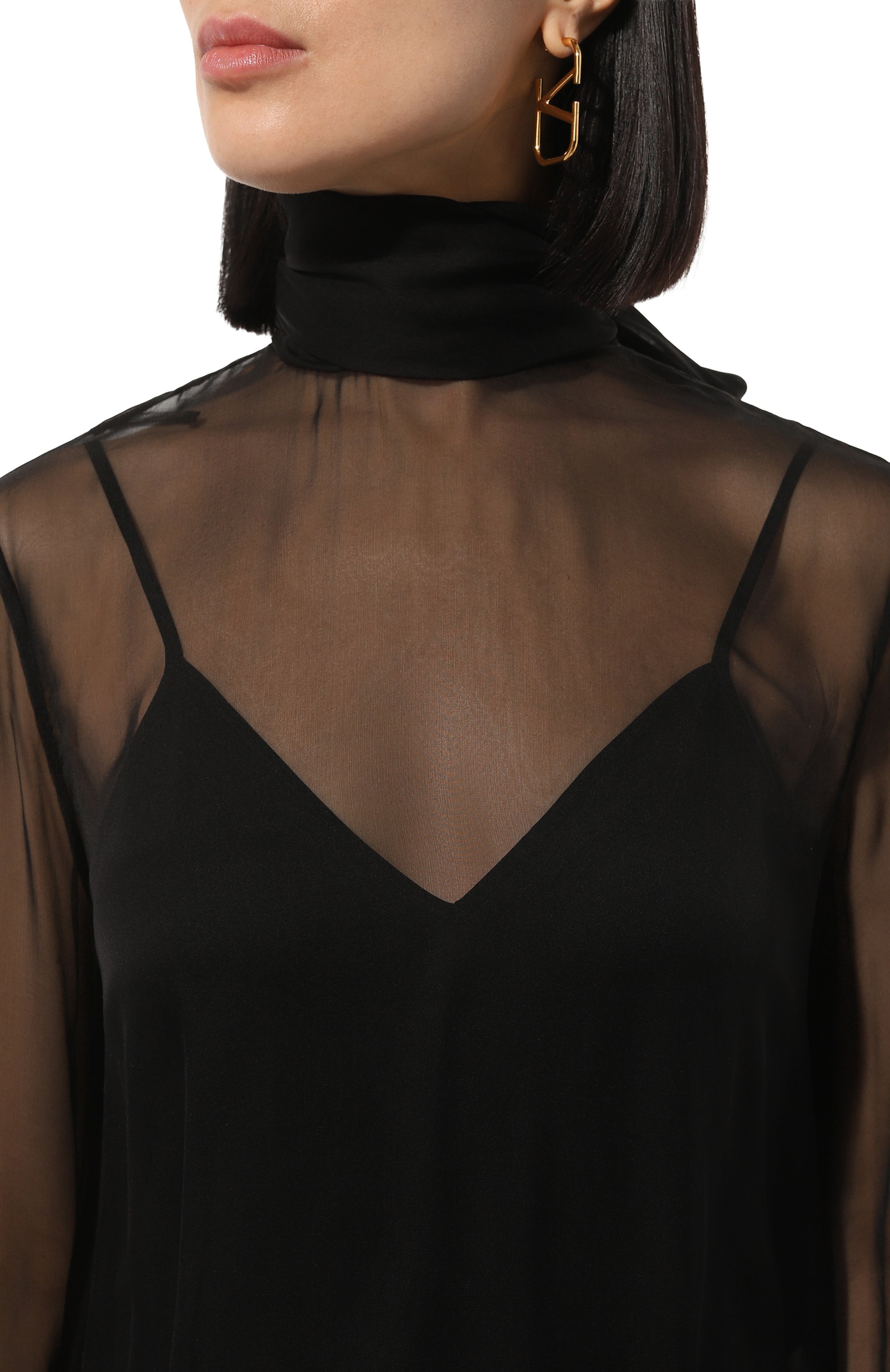 Шелковое платье VALENTINO, арт. 5B0VAC552UP, фото 5